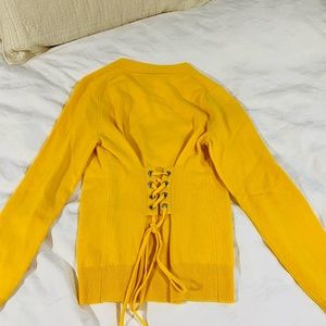 Sandro Paris Lace-Up Back Cardigan